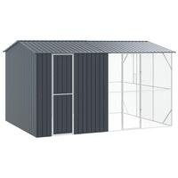 Fuglebur med udvidelse Antracit 310x442x247 cm Stål