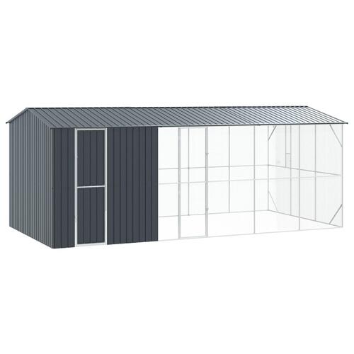 Fuglebur med udvidelse Anthracit 310x640x247 cm Stål