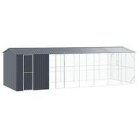 Fuglebur med forlængelse Antracit 310x838x247 cm Stål