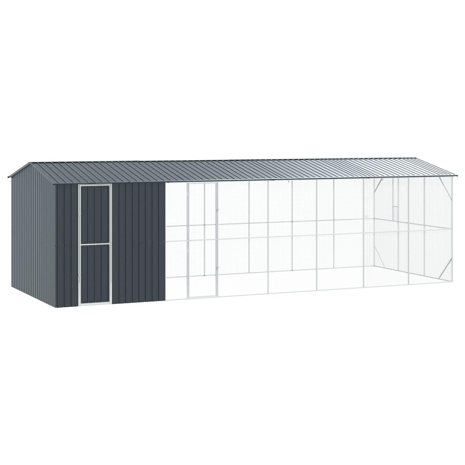Fuglebur Antracit 860 x 310 x 247 cm Galvaniseret stål billede