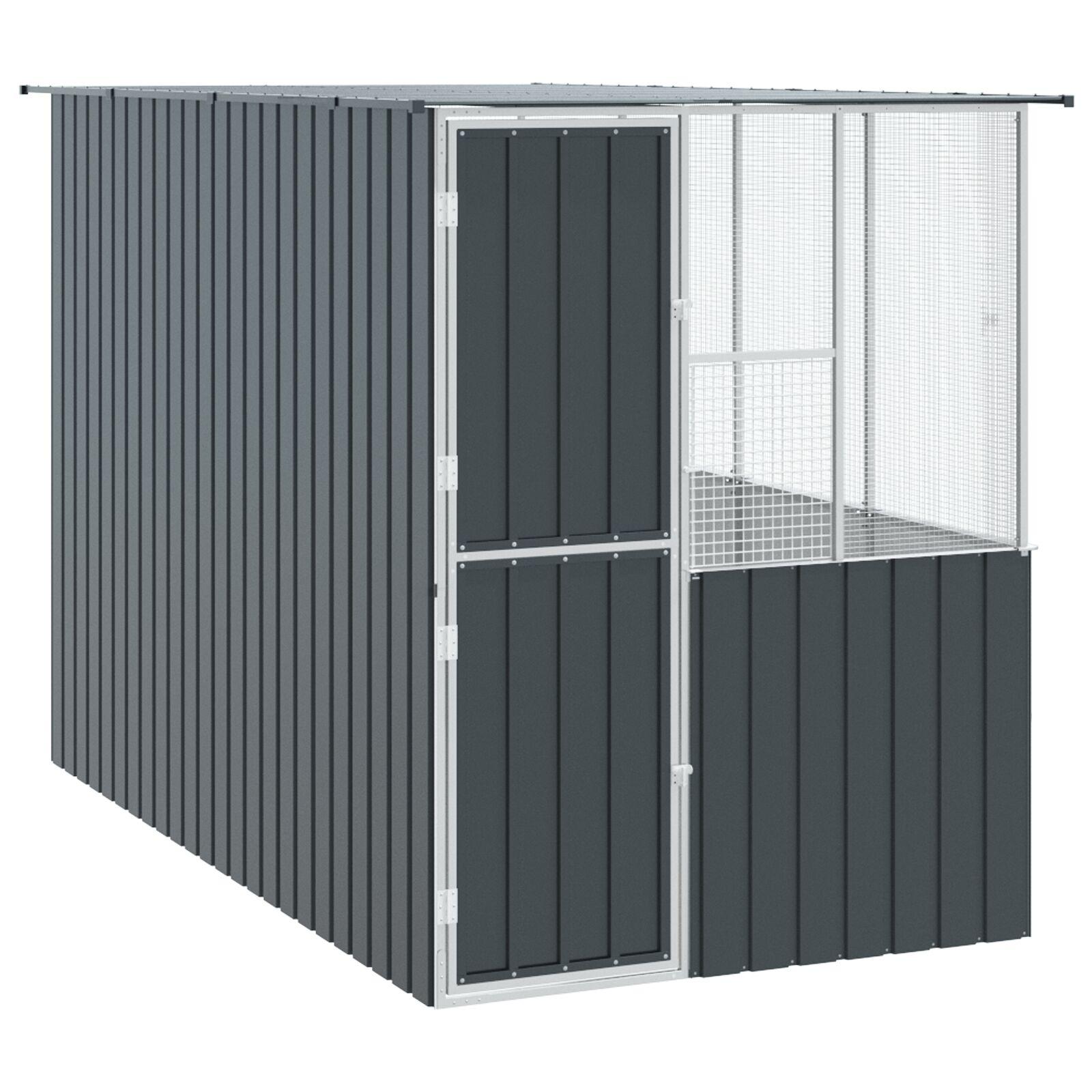Fuglebure Anthracit 215x78x200 cm Galvaniseret Stål