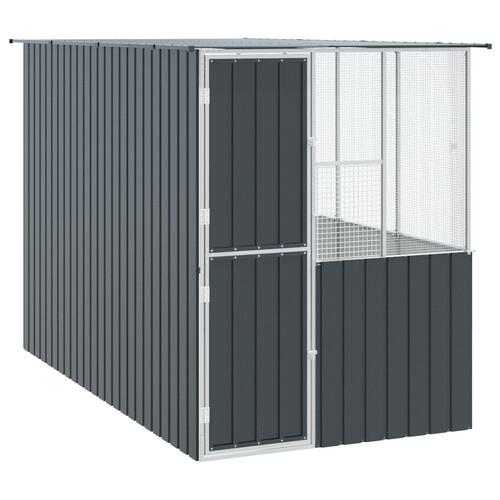 Fuglebure Anthracit 215x78x200 cm Galvaniseret Stål