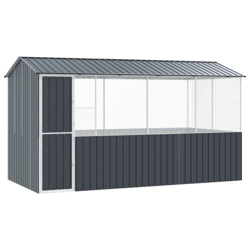 Fuglebure Anthracit 215x78x200 cm Galvaniseret Stål