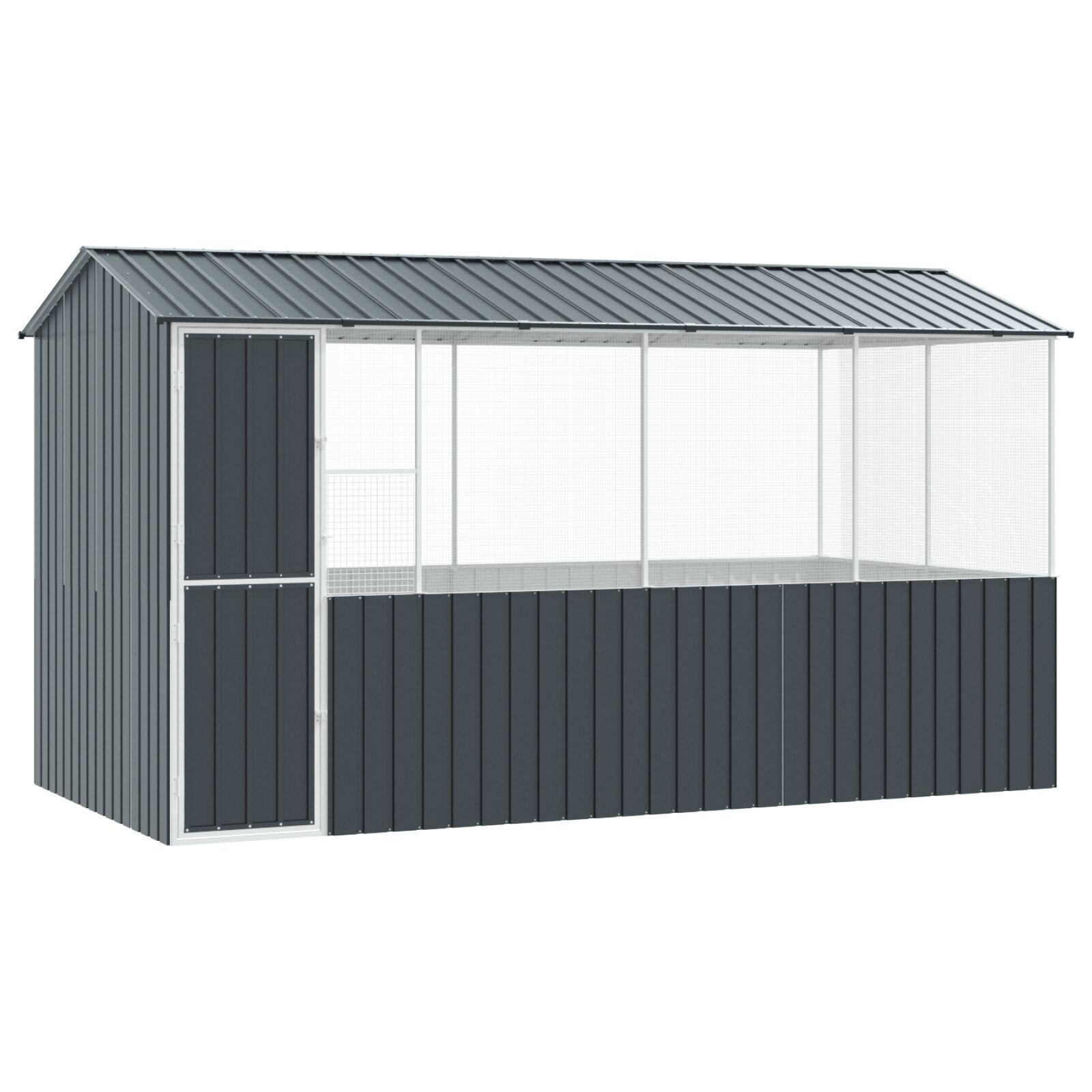 Fuglebure Anthracit 215x78x200 cm Galvaniseret Stål