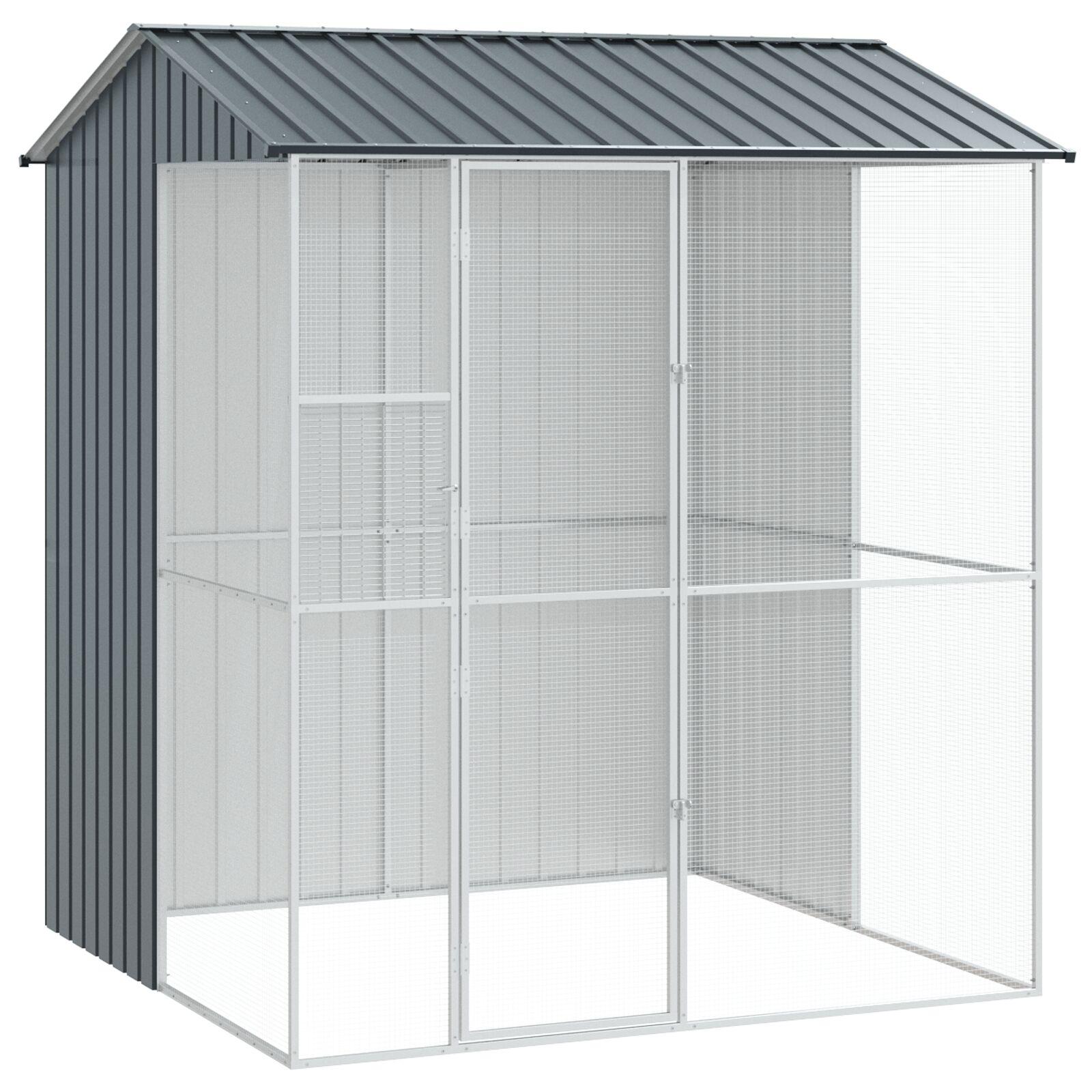 Fuglebur Antracit 215 x 210 x 247 cm Galvaniseret stål billede