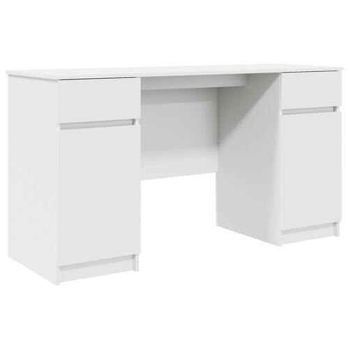 Skrivebord Hvid 140x49x76 cm Konstrueret træ