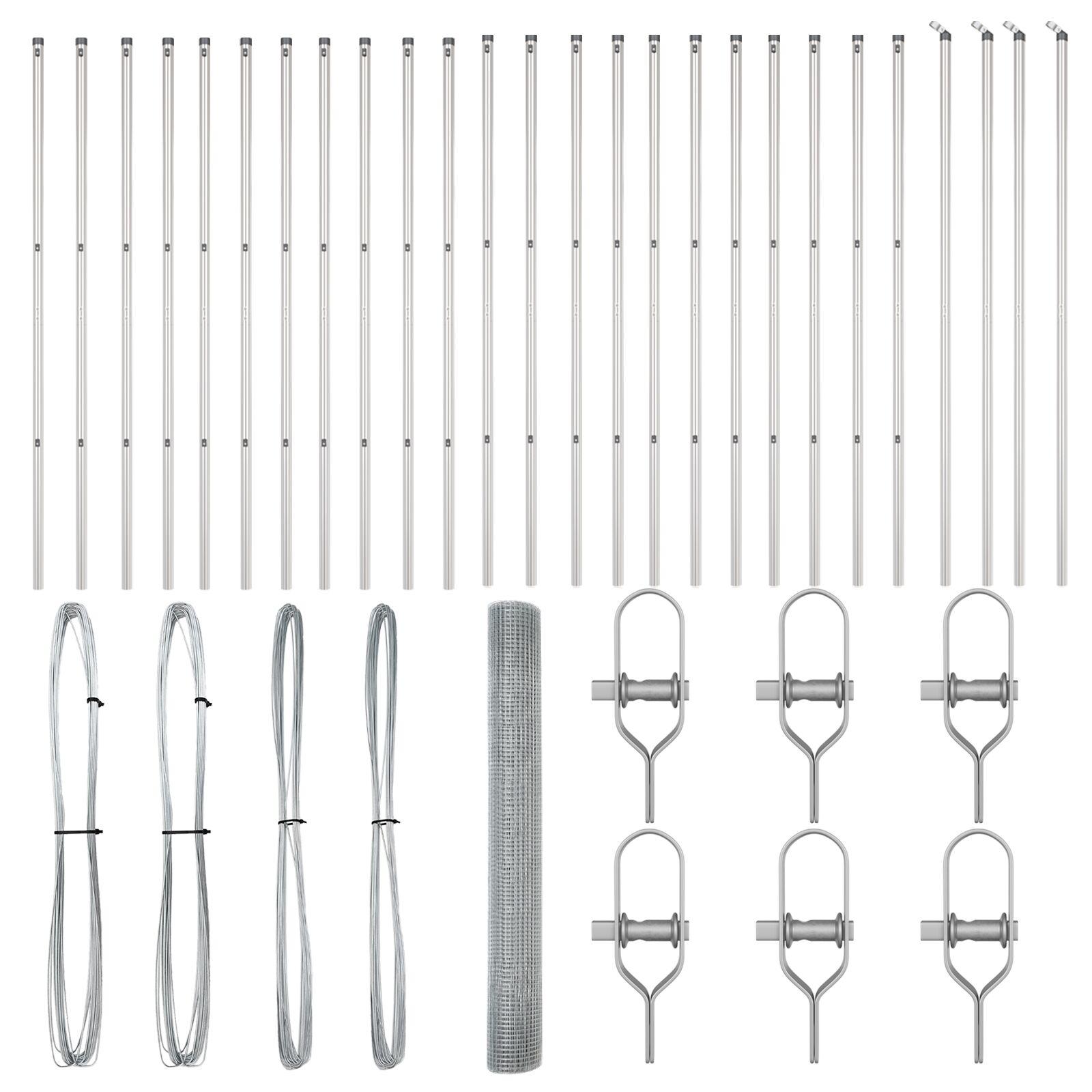 Svejsenet med 13 stolper 1x50 m Galvaniseret stål