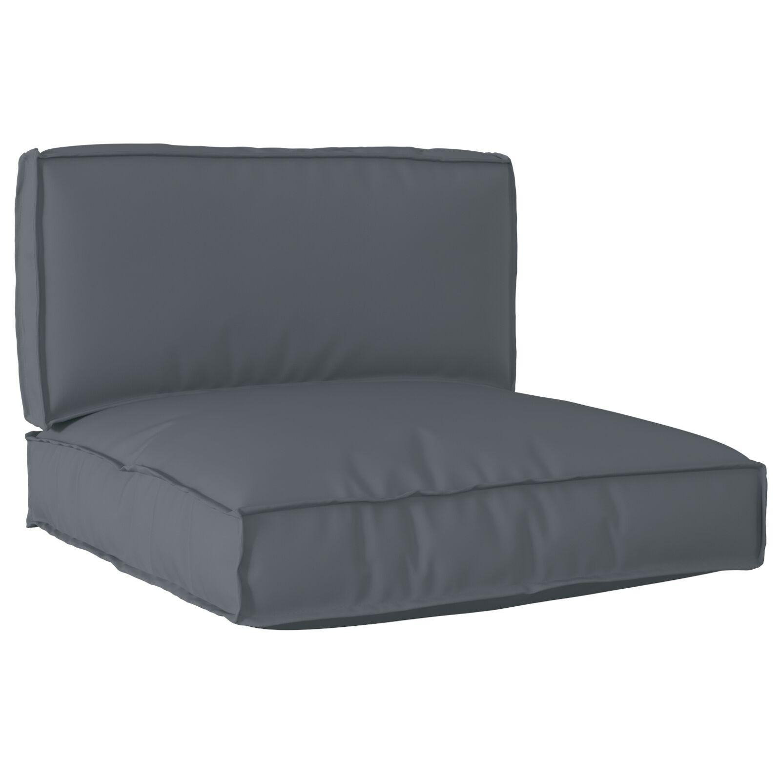 Palle Pudesæt 2 stk Antracit 80 x 80 x 12 cm Oxford stof billede
