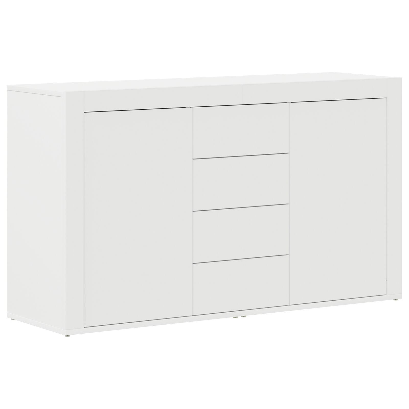 Hvidt Sideboard Hvid Træ 120 x 36 x 69 cm Opbevaring