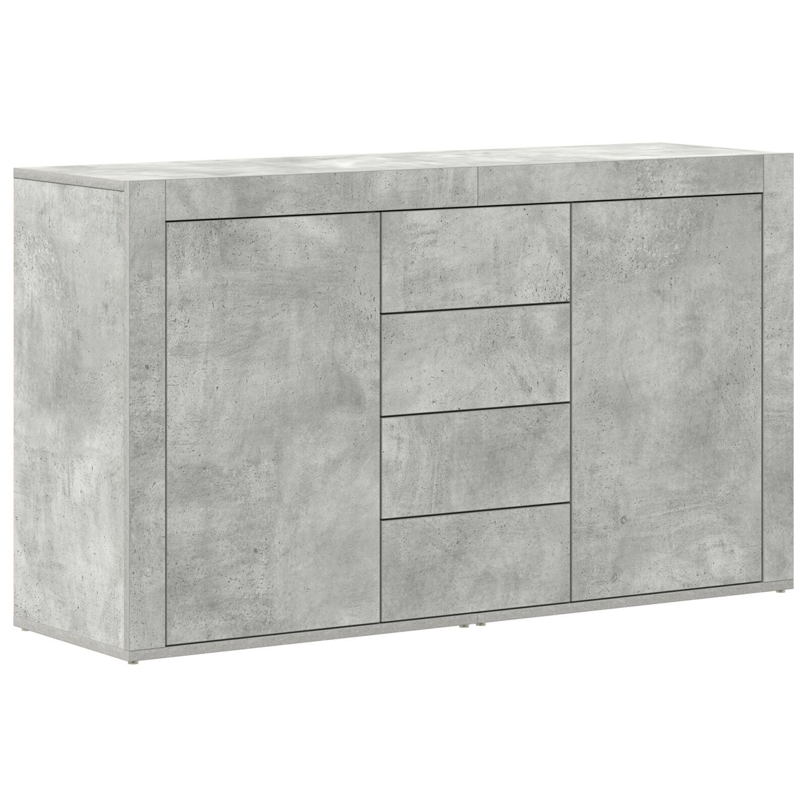 Sideboard Beton grå Konstrueret træ 120 x 36 x 69 cm Opbevaring