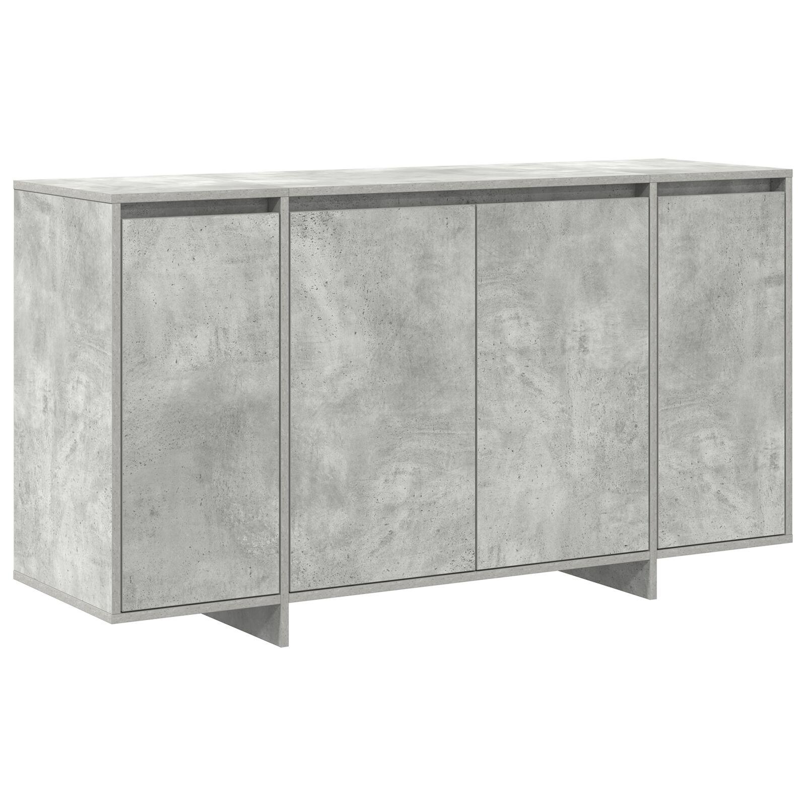 Beton grå sideboard Beton grå Træ 135 x 41 x 75 cm Sideboard