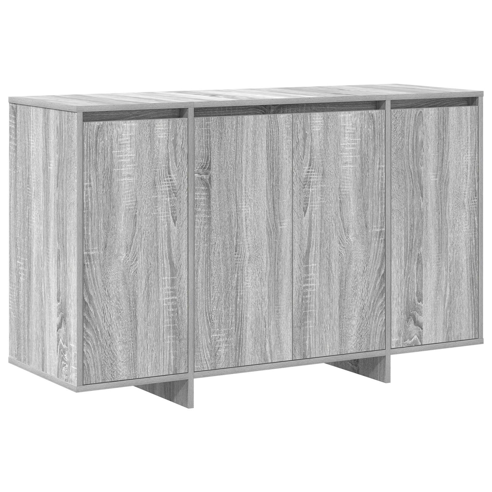 Sideboard Grå Sonoma-eg 120 X 41 X 75 Cm Konstrueret Træ