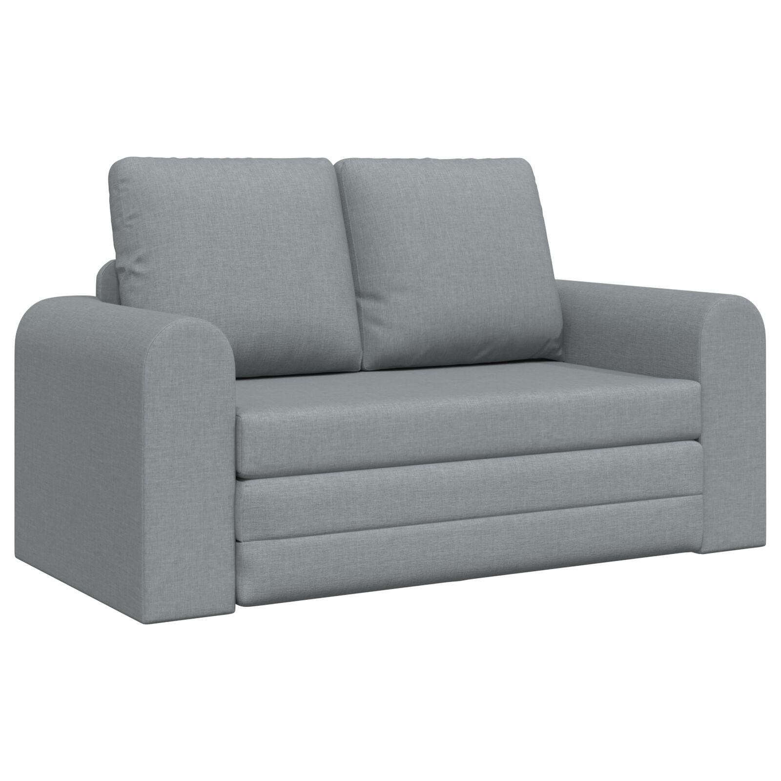 Floor Sofa Bed 2-i-1 Lysegrå 148x71x83 cm Stof