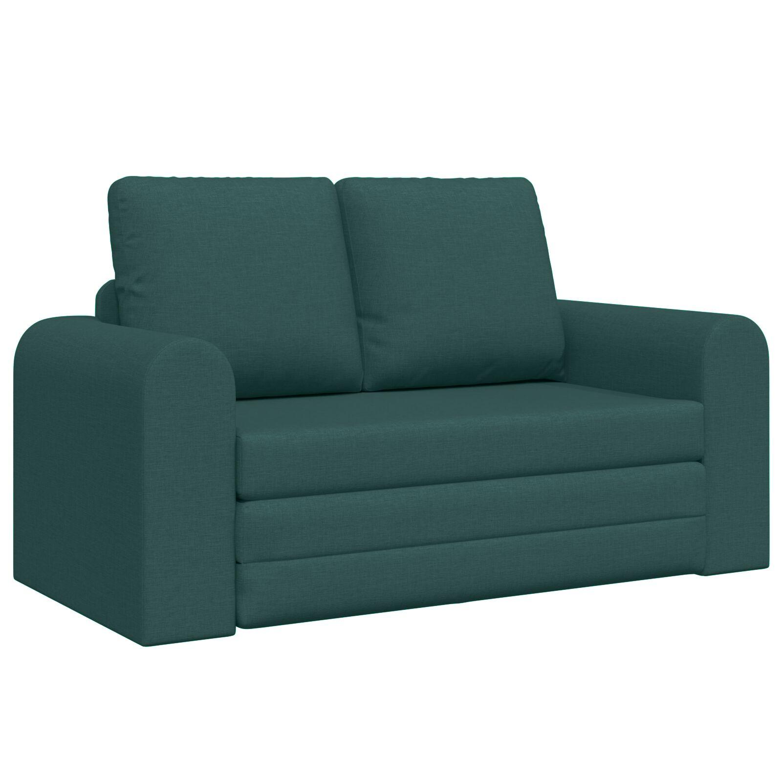 Gulvseng Sofa 2-i-1 Mørkegrøn 148x71x83 cm Stof
