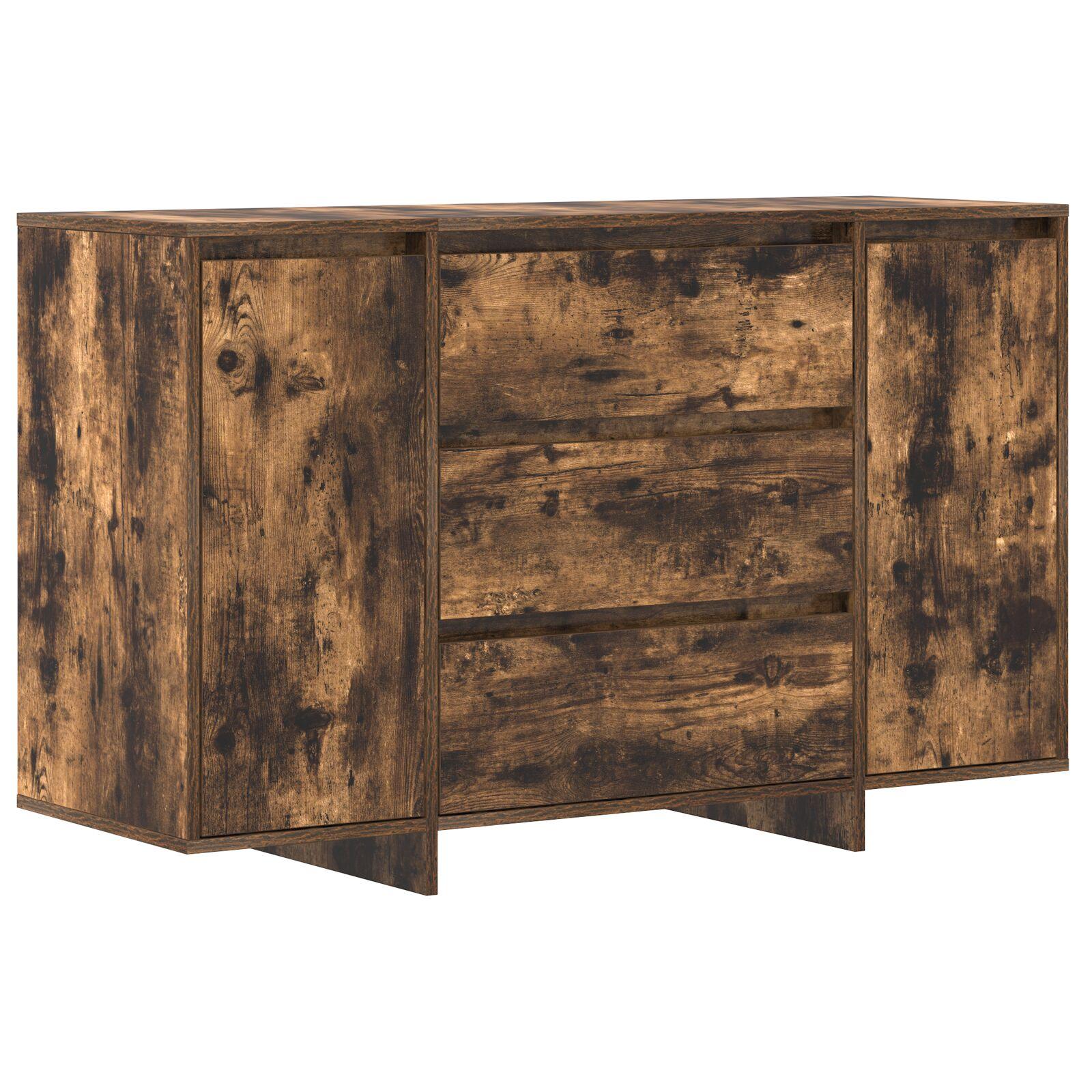Sideboard Røget Eg 120x41x75 cm Konstrueret Træ