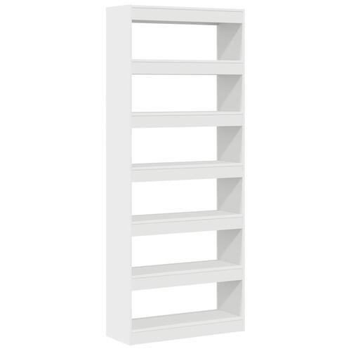 Hvid Boghylde Hvid MDF 80 x 30 x 198 cm Opbevaring Boghylde