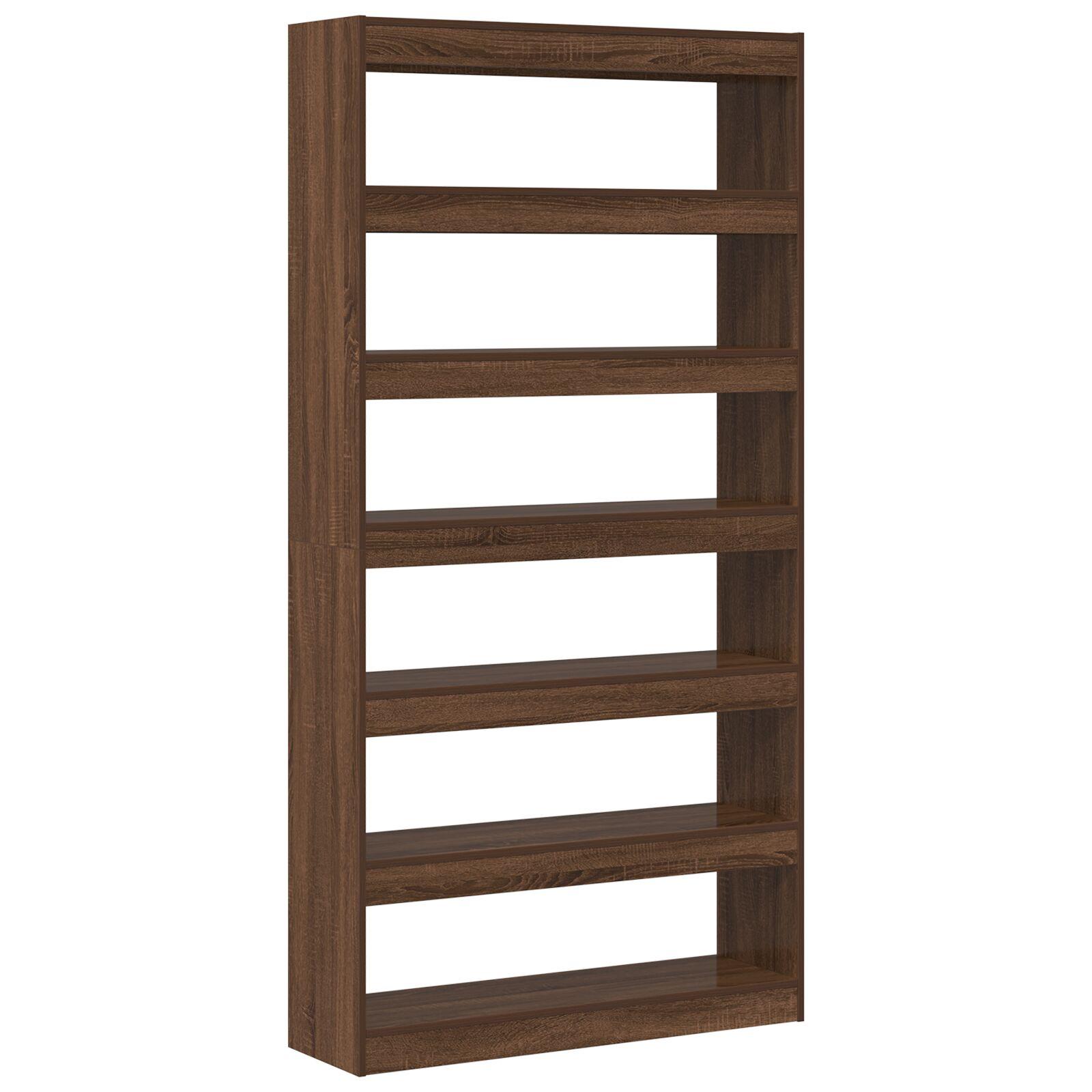 Bogreol Brun eg Konstrueret træ 100 x 30 x 198 cm Brun Eg Reol