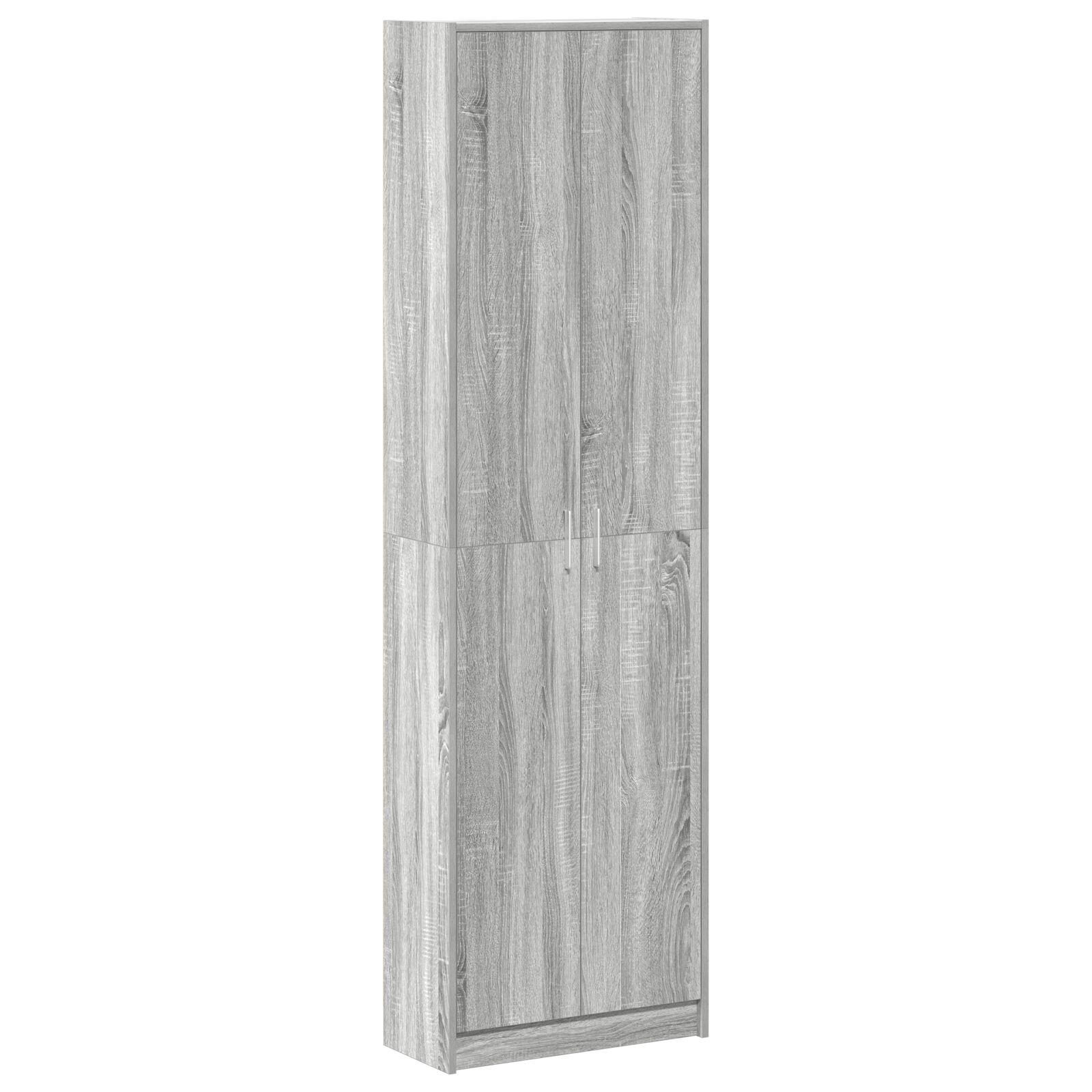 Garderobe Grå Sonoma 55x25x189 cm Konstrueret Træ