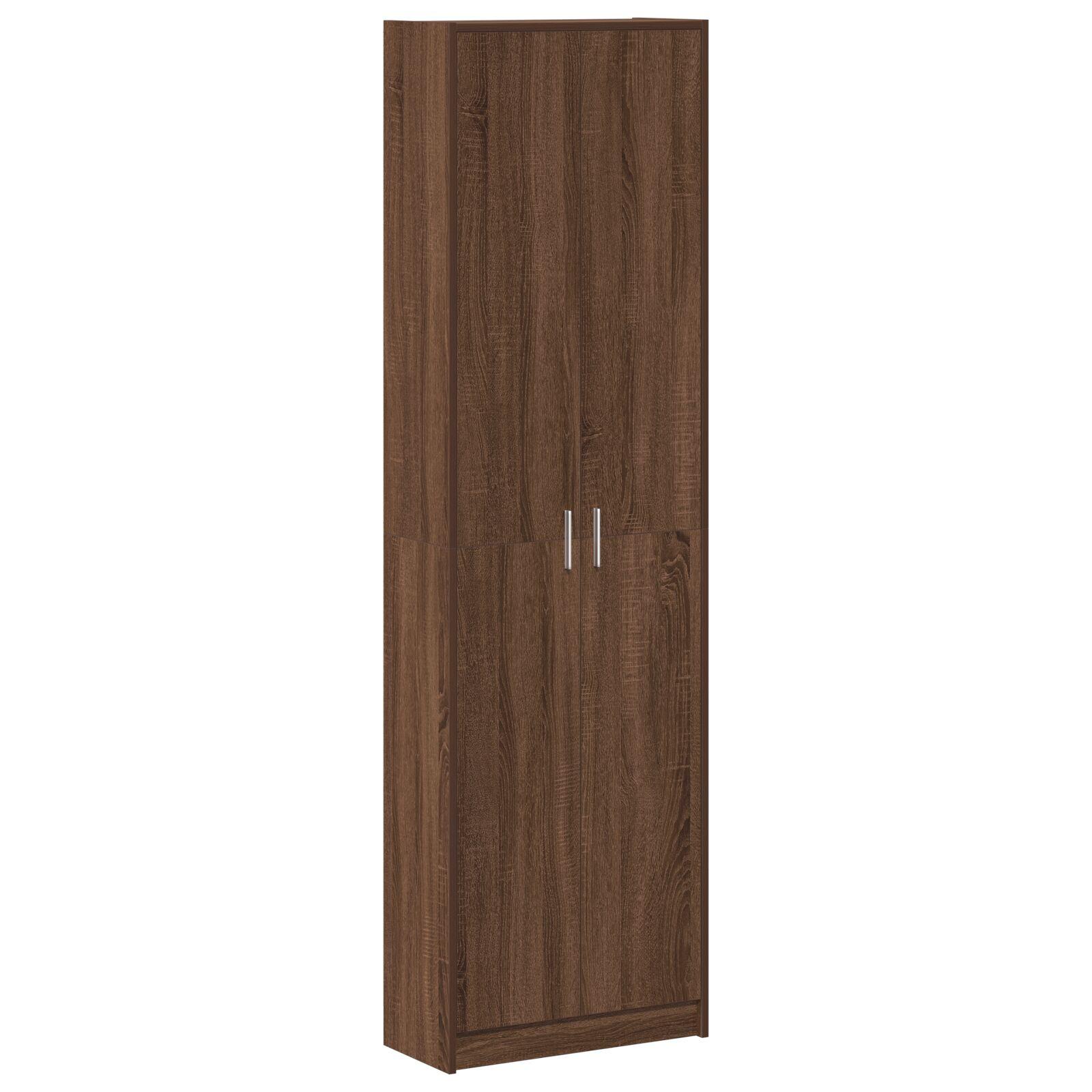 Garderobe Brun Egetræ 55x25x189 cm Træ