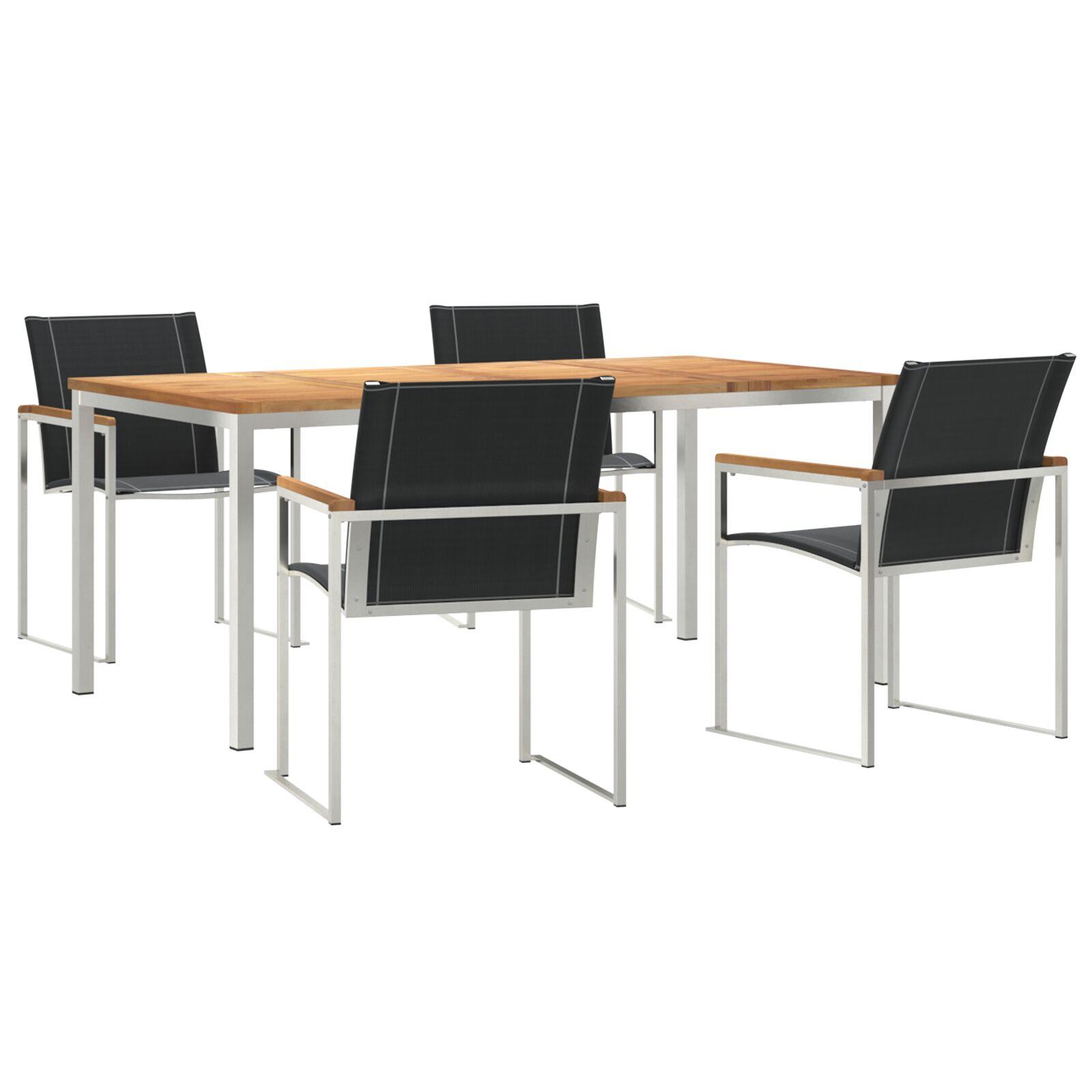 HaveSpisesæt 5 stk Solid teaktræ billede