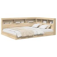 Bogreol Seng Sonoma Eg 160x200 cm Konstrueret Træ