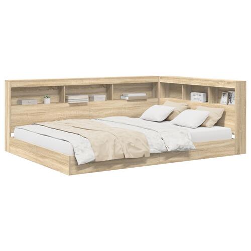 Bogreol Seng Sonoma Eg 160x200 cm Konstrueret Træ