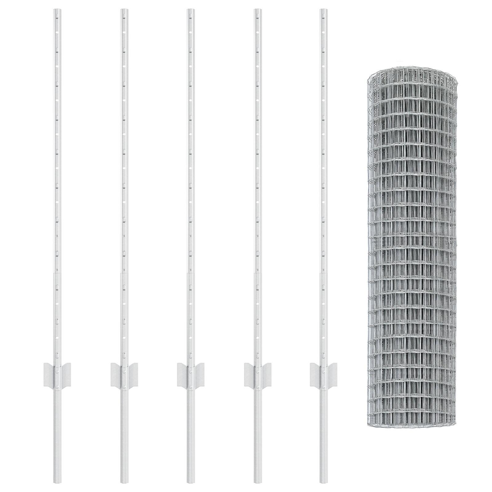 Euro Hegn med 10 U Posts Sølv 1x10 m Stål