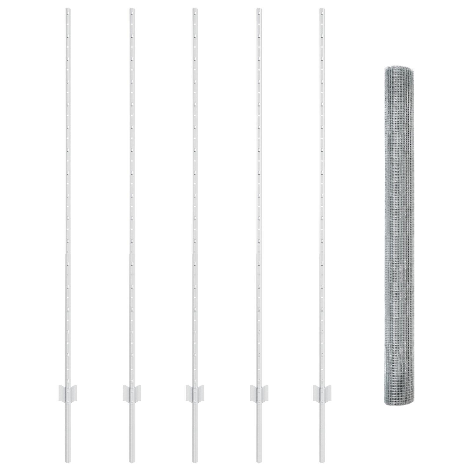 Svejst Trådhegn med 10 U Stænger Sølv 1.6x10 m Stål