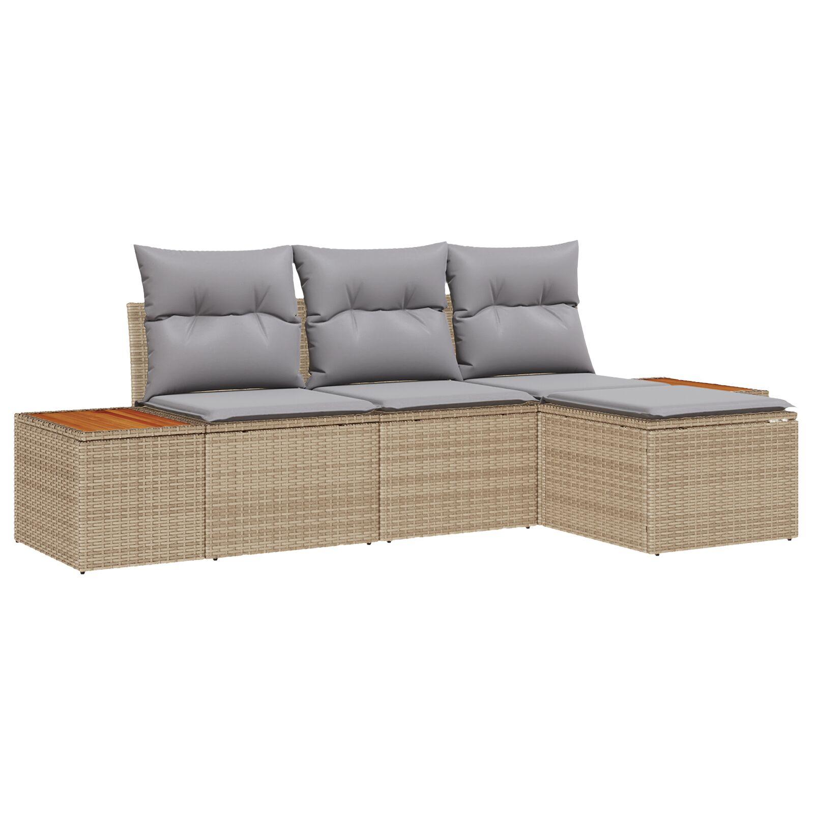 Med pude Indstillelig 4 stk Beige billede