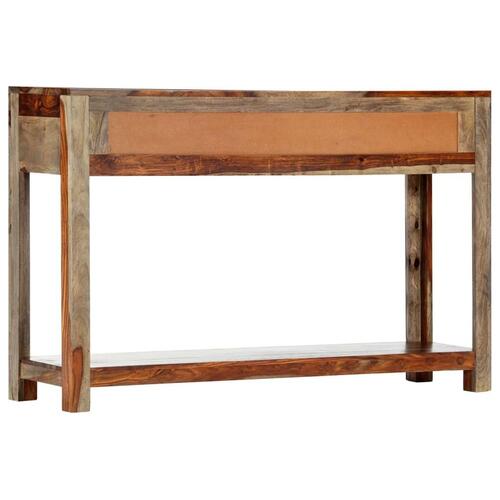 Konsolbord med 3 skuffer 120x30x75 cm massivt sheeshamtræ