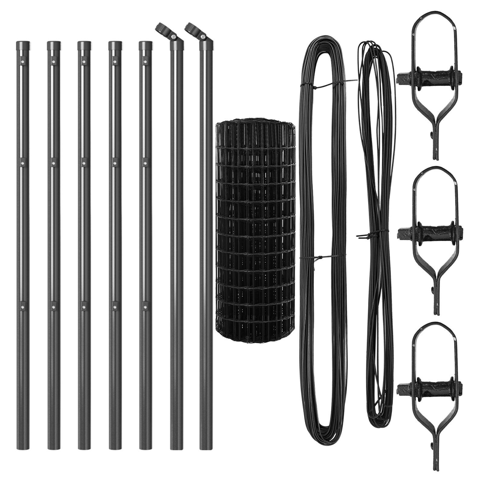 Euro Hegn med 13 Stænger 0.4x25 m Galvaniseret Stål Grå