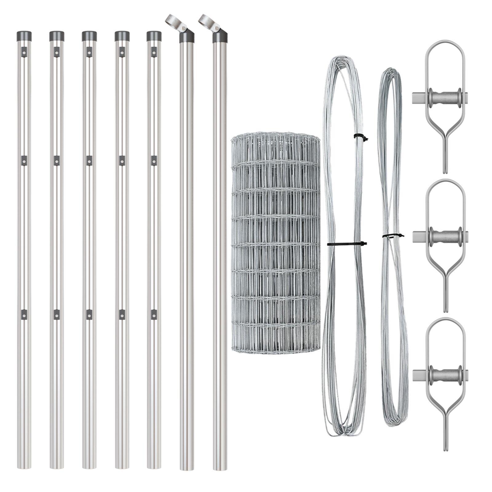 Eurohegn med 7 Post 0.8x10 m Galvaniseret Stål