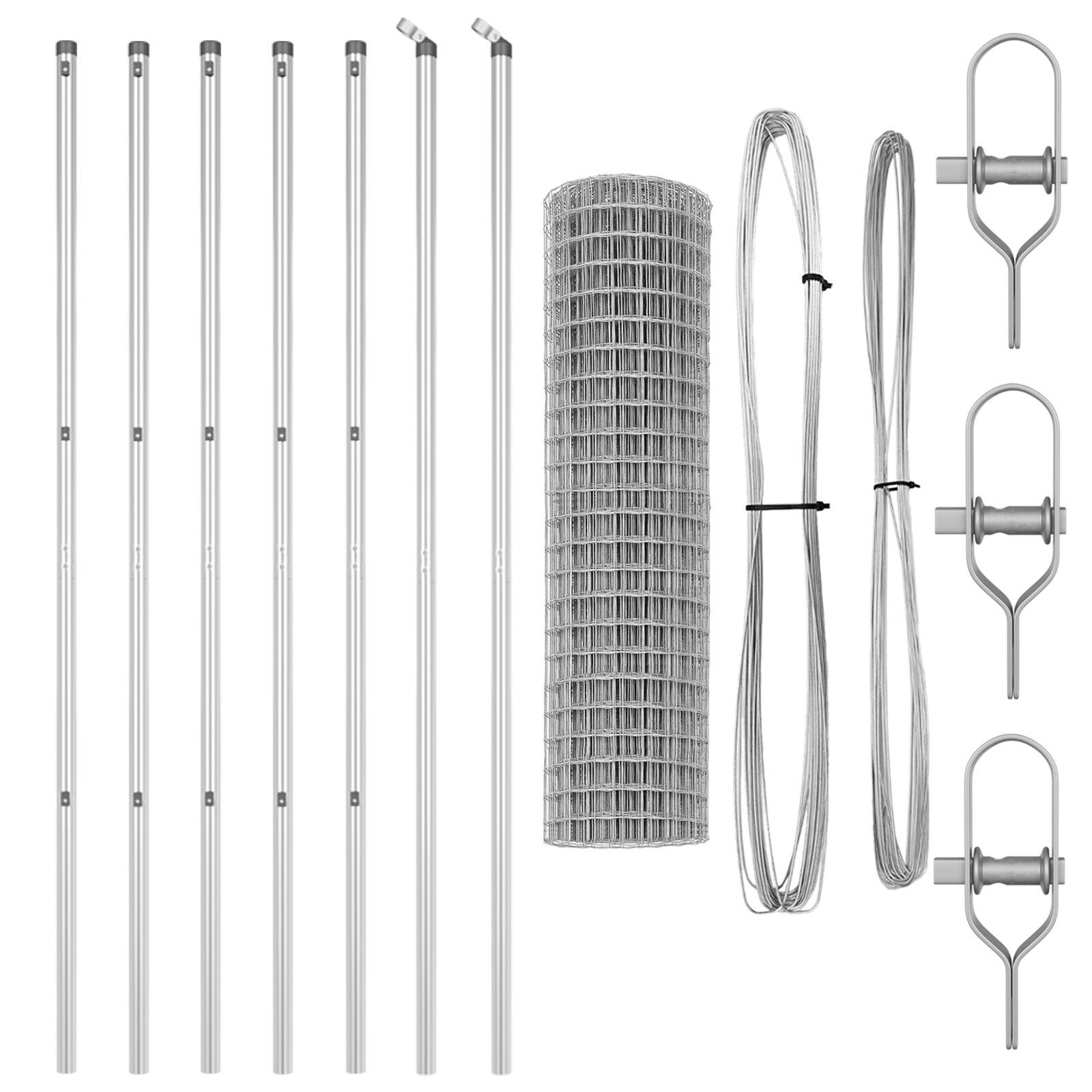 Euro Hegn med 7 Stolper 1,2x10 m Galvaniseret Stål