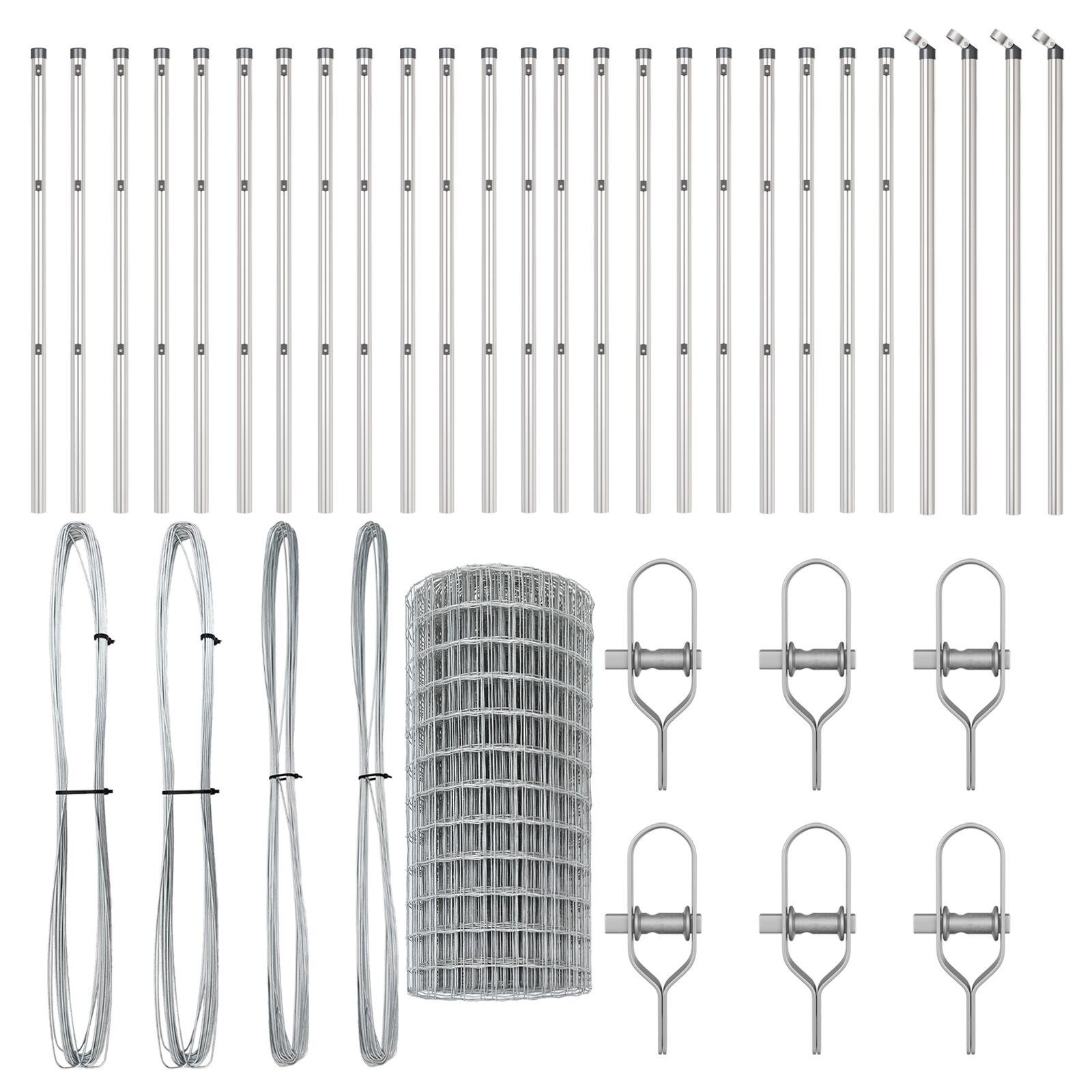 Euro Hegn med 13 Poster 0,6x50 m Galvaniseret Stål