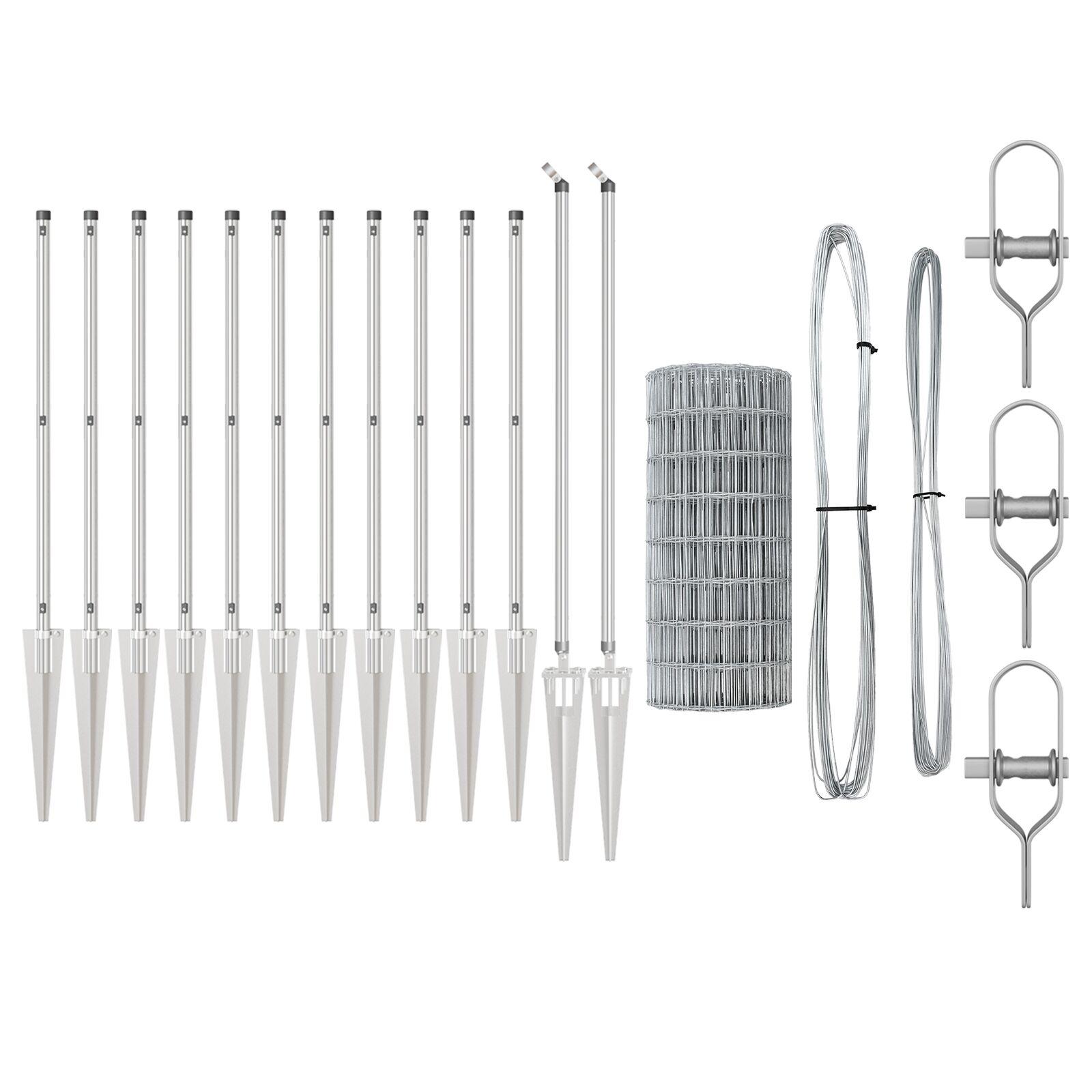 Eurohegn med 7 spike posts 1x10 m galvaniseret stål