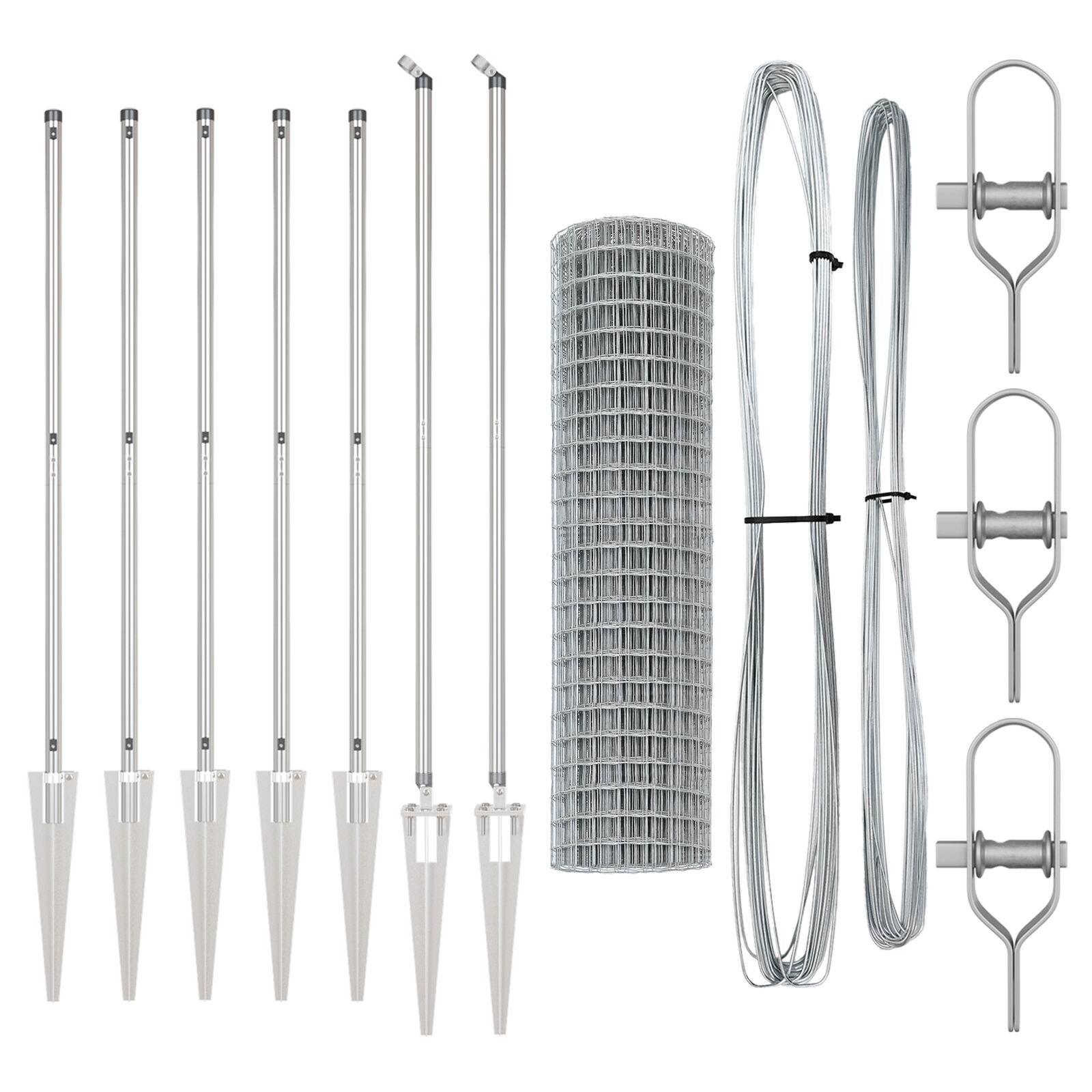 Euro Hegn med 7 SPIKE Stolper 1,4x10 m Galvaniseret Stål
