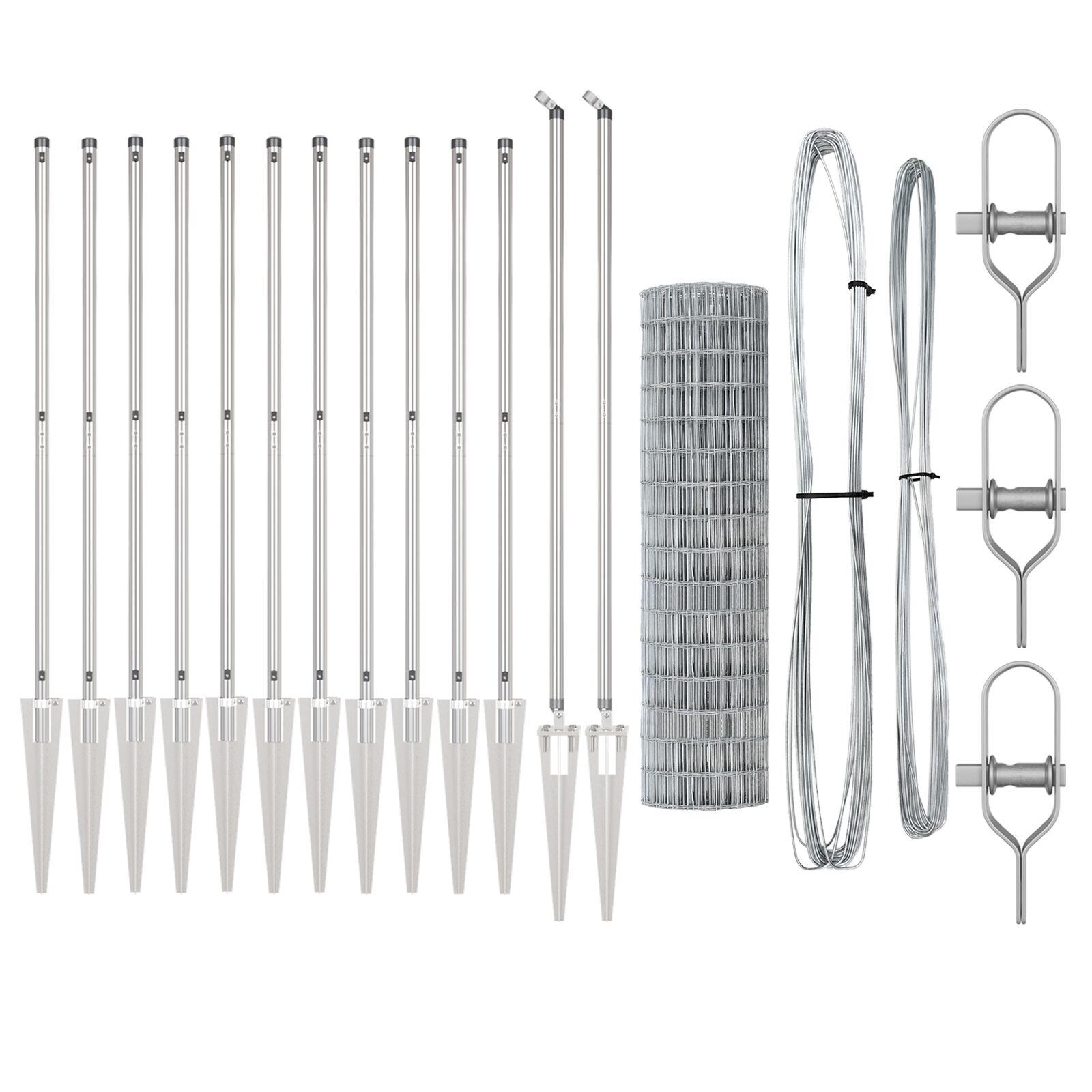 Euro Hegn med 13 spidse stolper 1,2x25 m Galvaniseret Stål