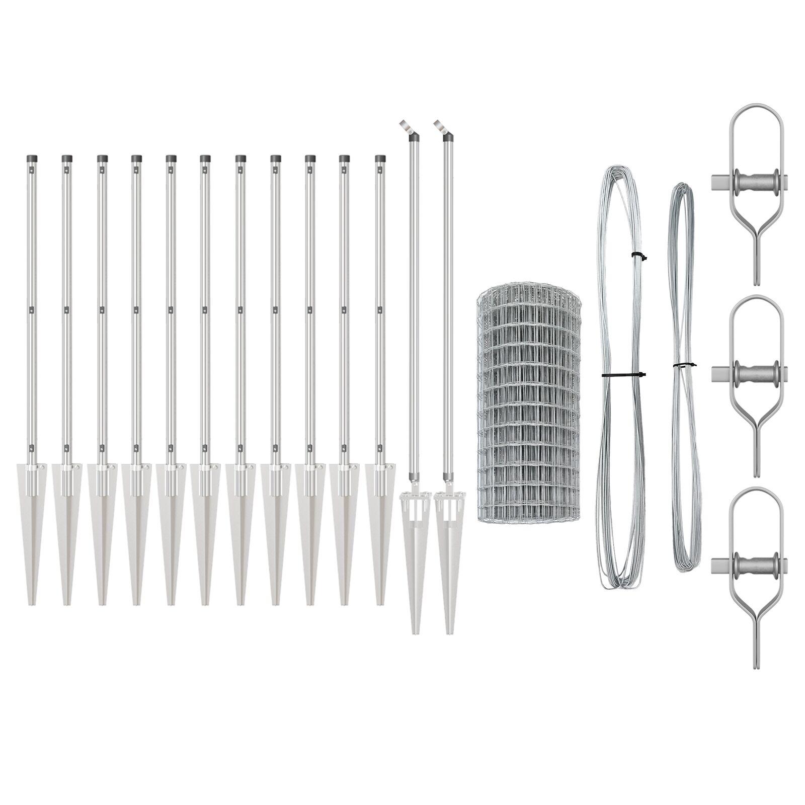 Euro Hegn med 13 Spike Posts 0.4x50 m Galvaniseret Stål