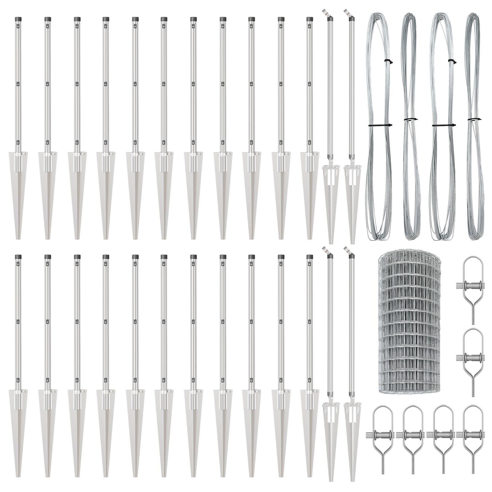 Eurohegnet med 13 spidse poster 0.4x50 m galvaniseret stål