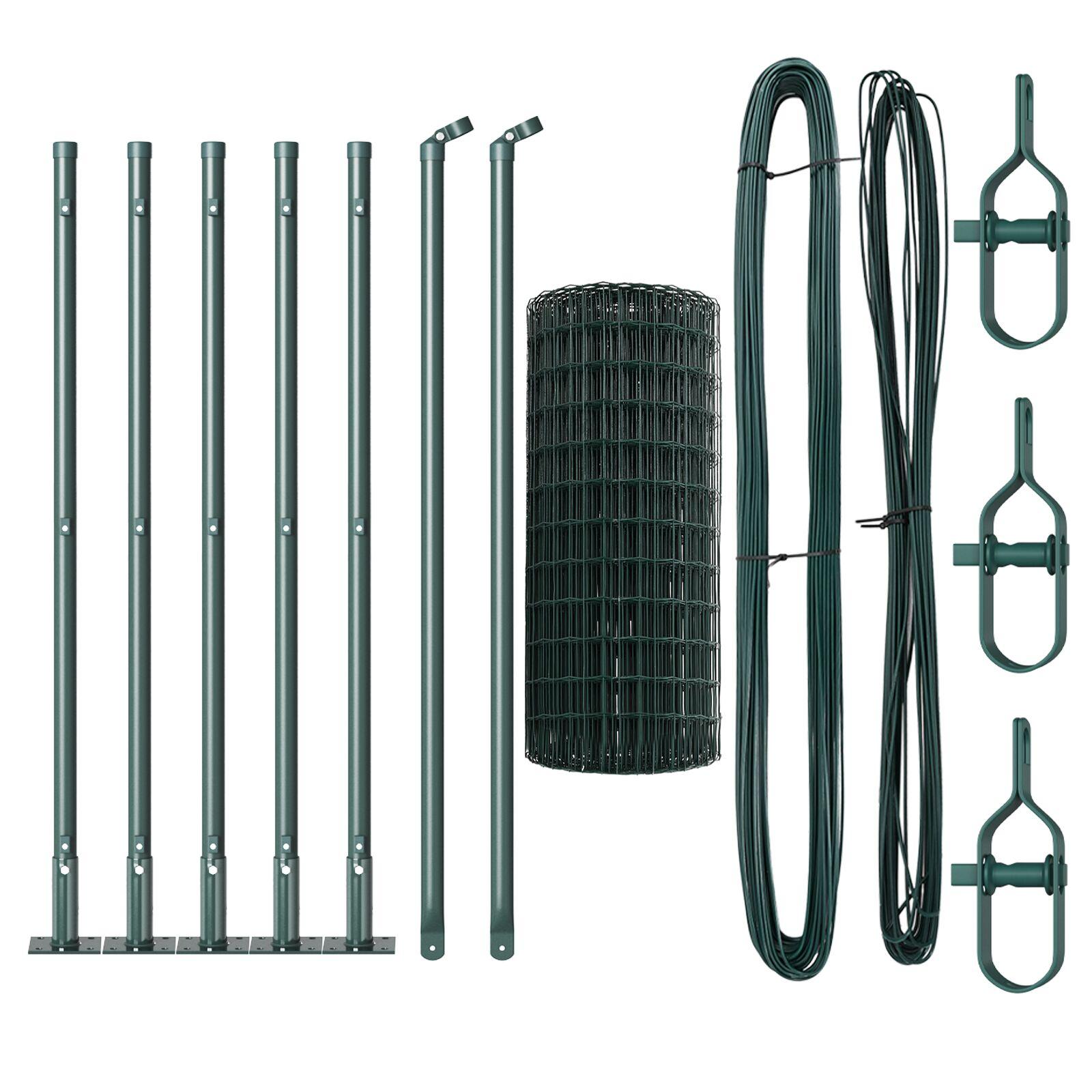 Euro Hegn med 7 flanged posts 0.4x10 m galvaniseret stål
