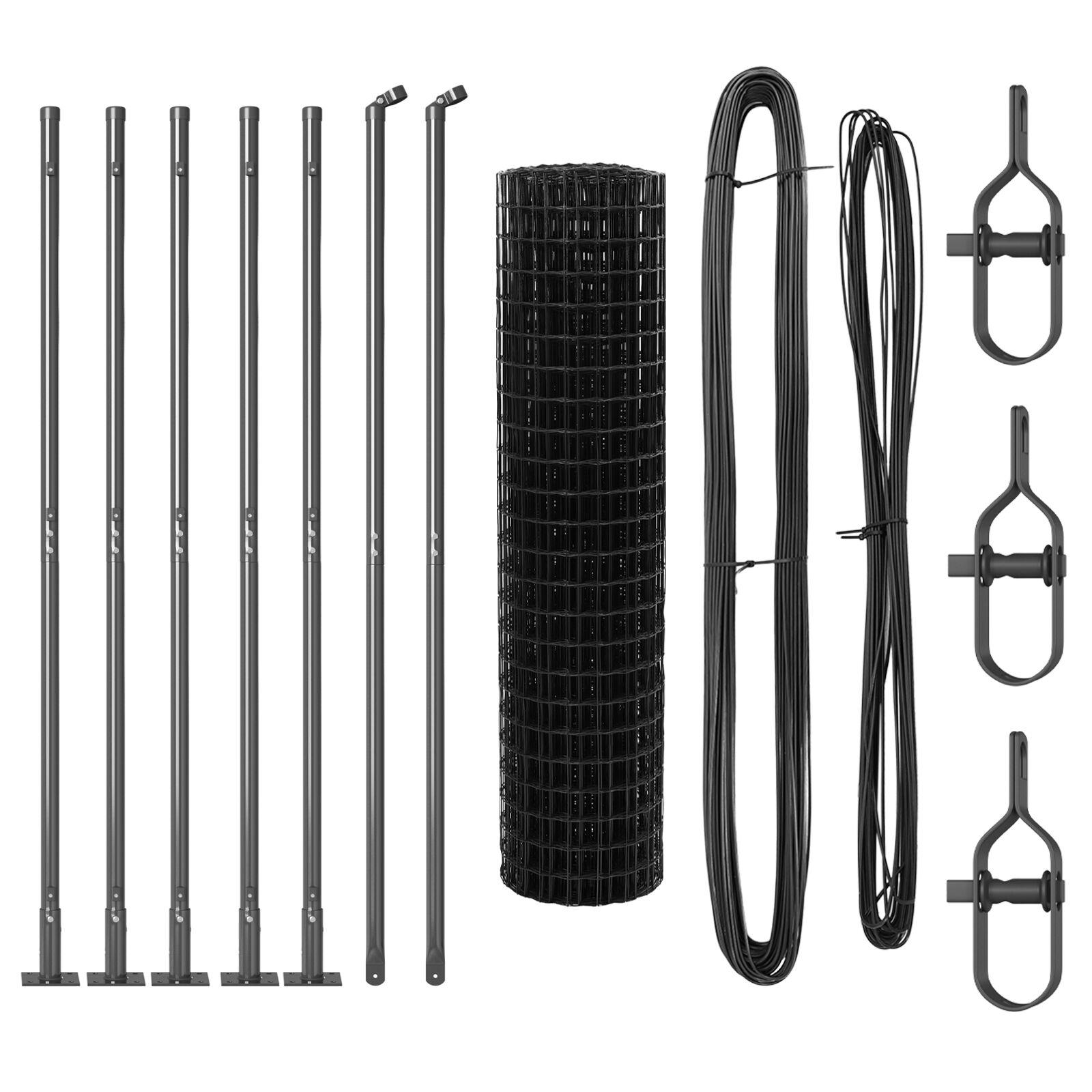 Euro Hegn med 7 Flangerede Pæle 0.8x10 m Galvaniseret Stål