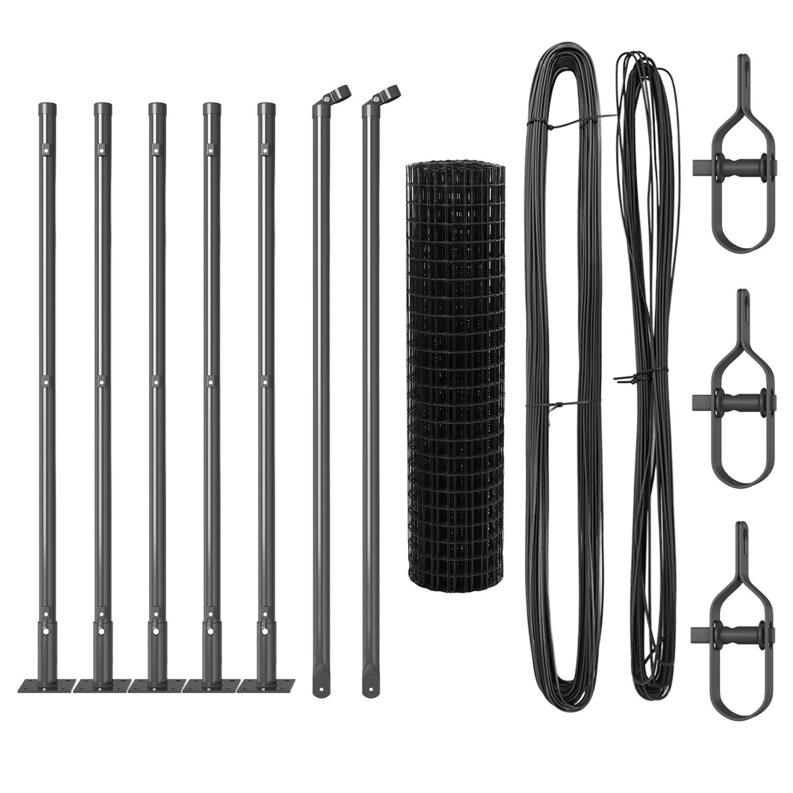 Euro Hegn med 7 Flangede Stolper 0.6x10 m Galvaniseret Stål