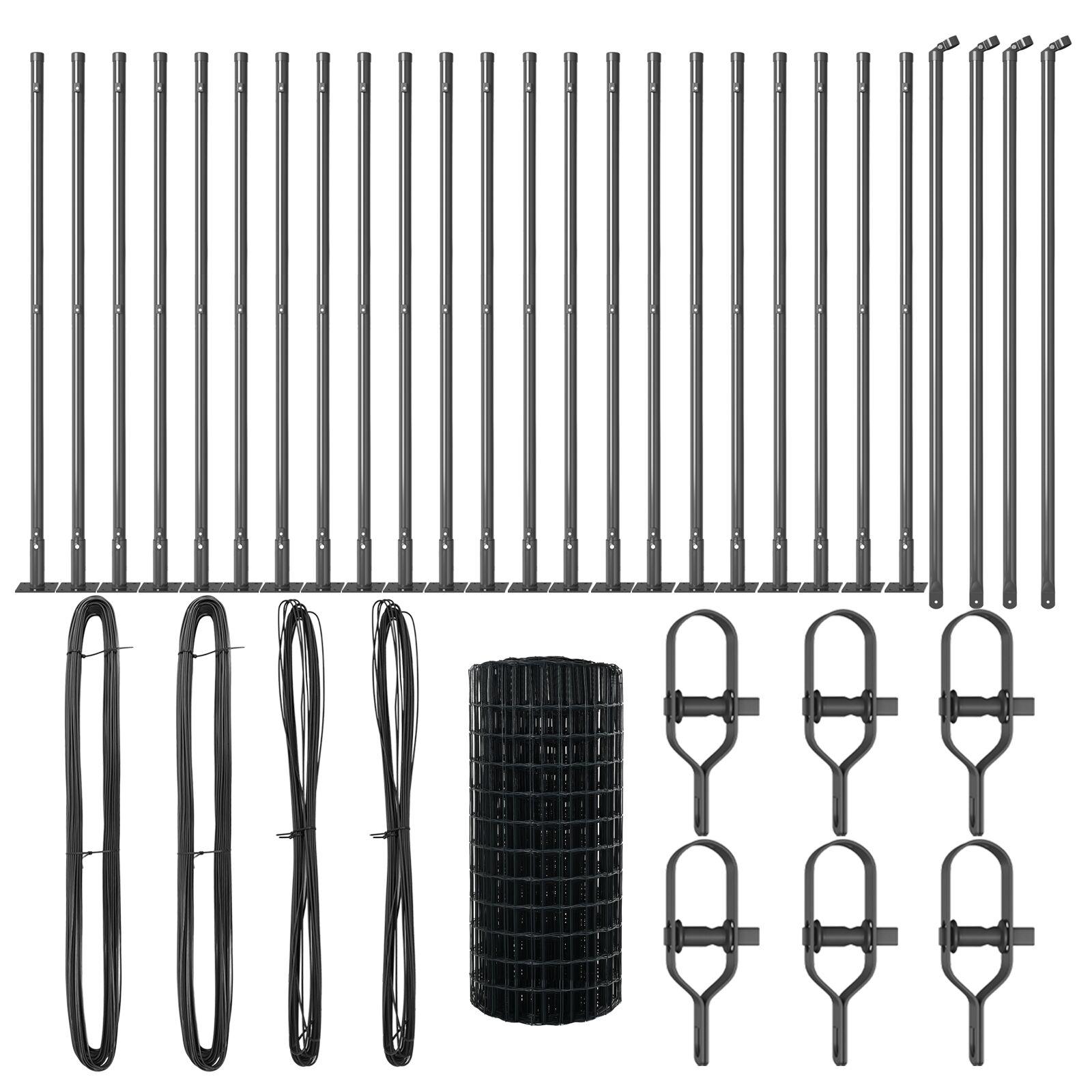 Euro Hegn med 13 Flanged Posts 0.6x50 m Galvaniseret Stål