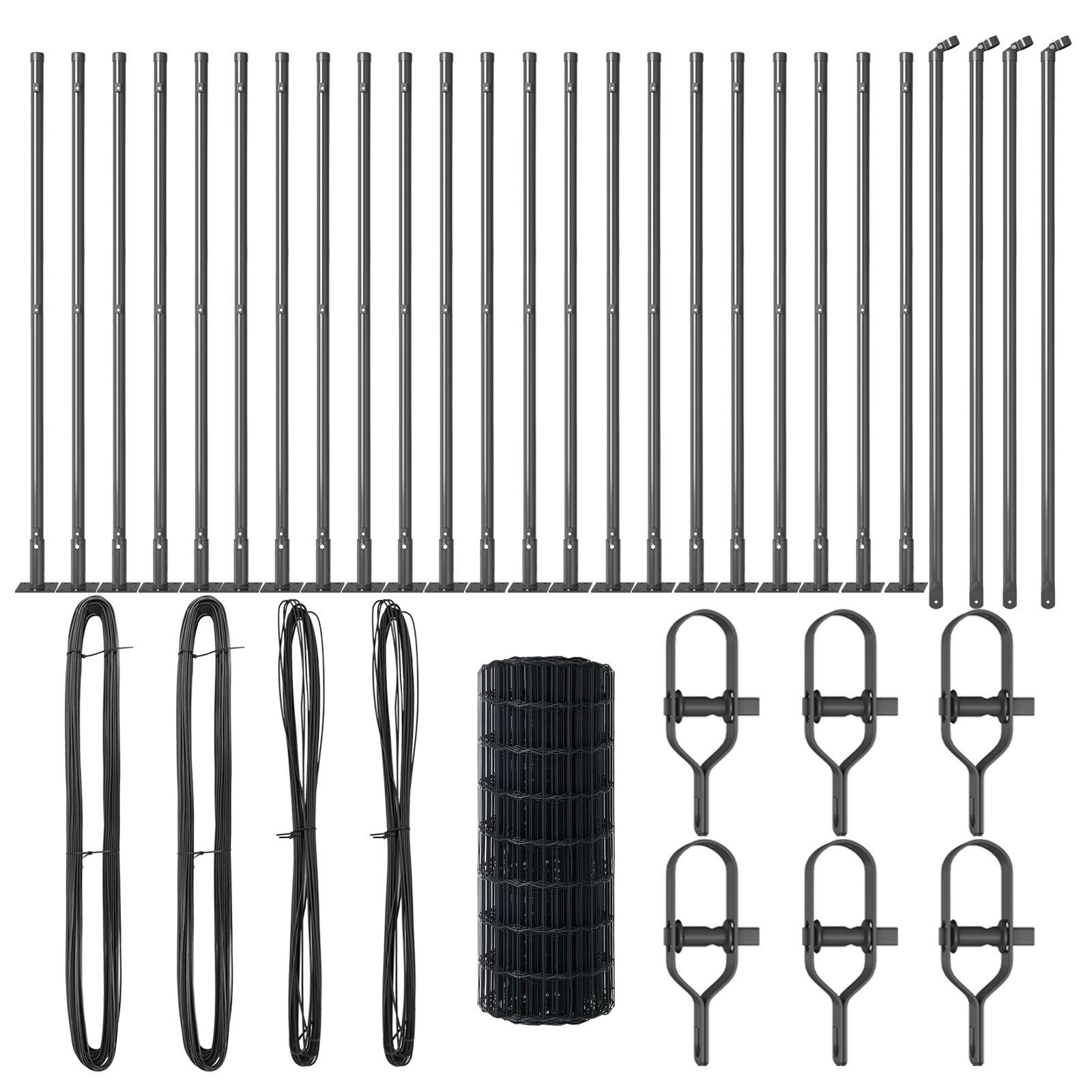 Eurohegn med 13 flangede stolper 0.6x50 m galvaniseret stål