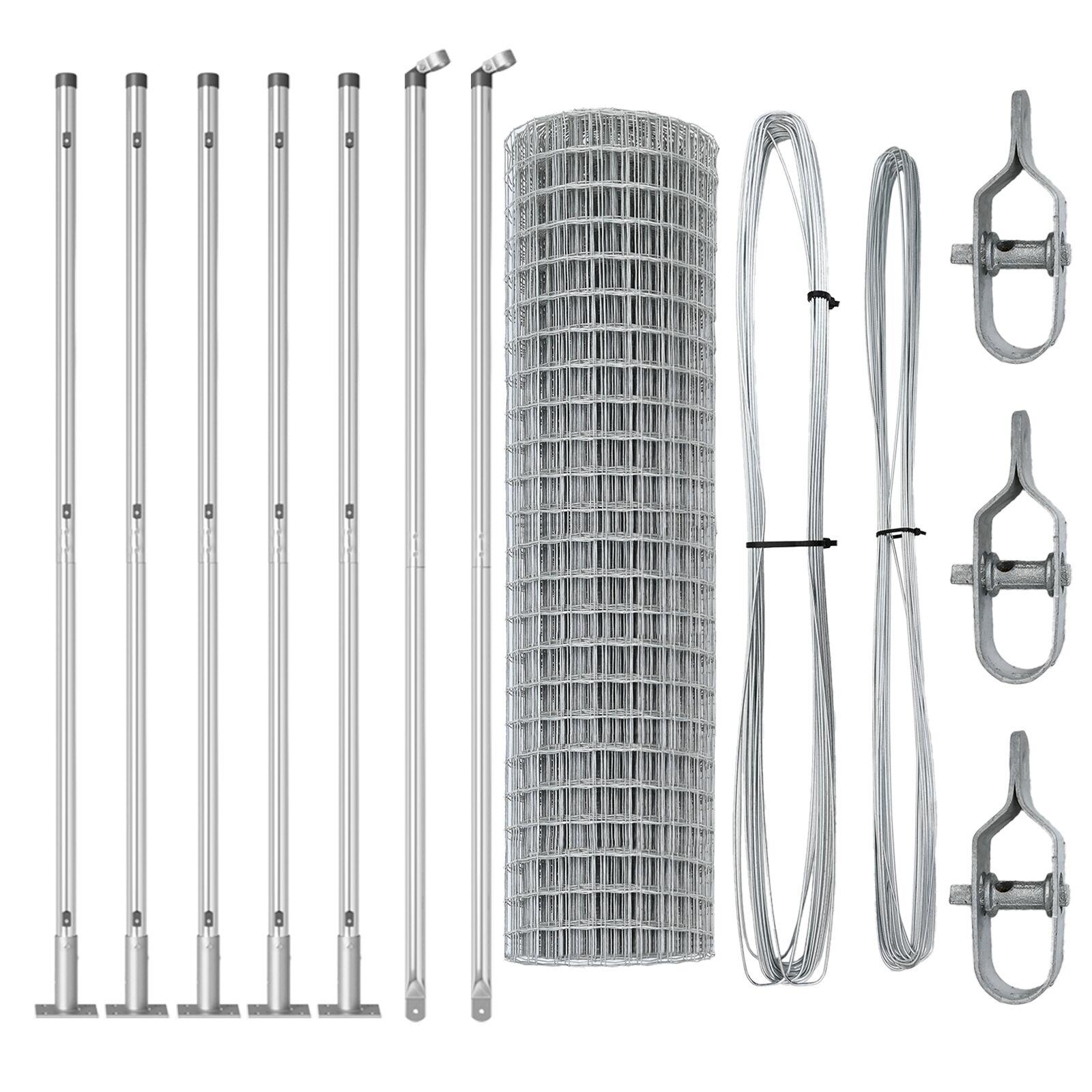 Euro Hegn med 7 Flanged Posts 1x10 m Galvaniseret Stål