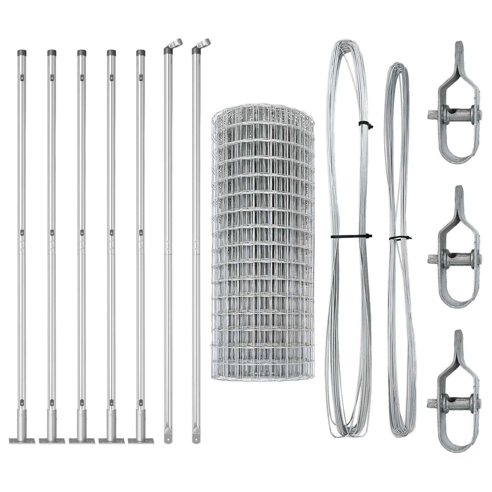 Euro Hegn med 7 Flangede Stænger 1.4x10 m Galvaniseret Stål