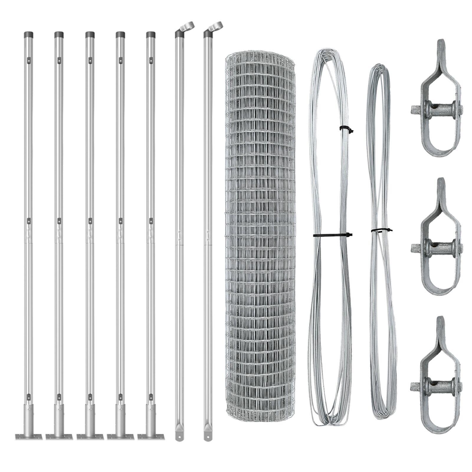 Euro Hegn med 7 Flanged Posts 1,6x10 m Galvaniseret Stål