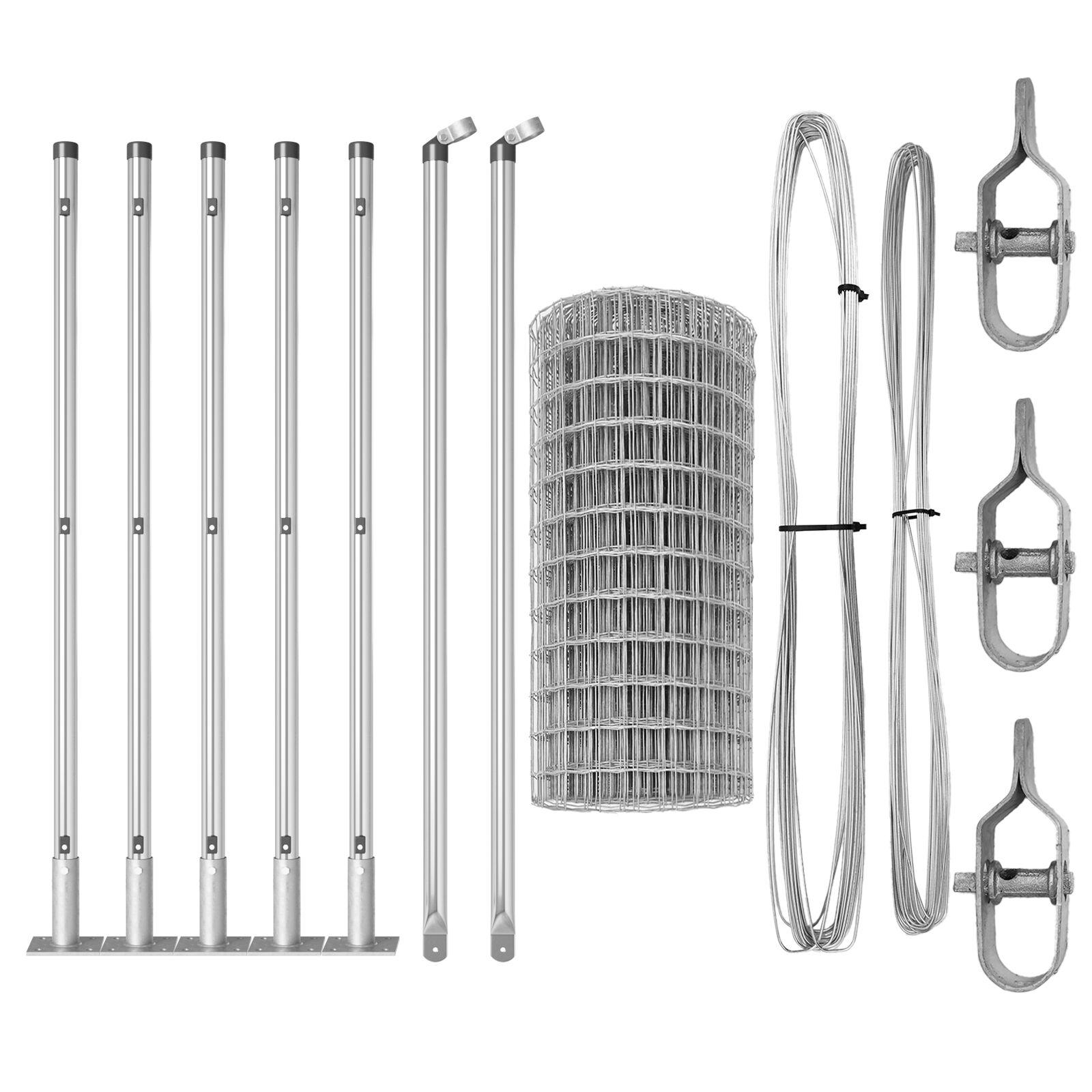 Euro Hegn med 7 Flangerede Stolper 0.6x10 m Galvaniseret Stål