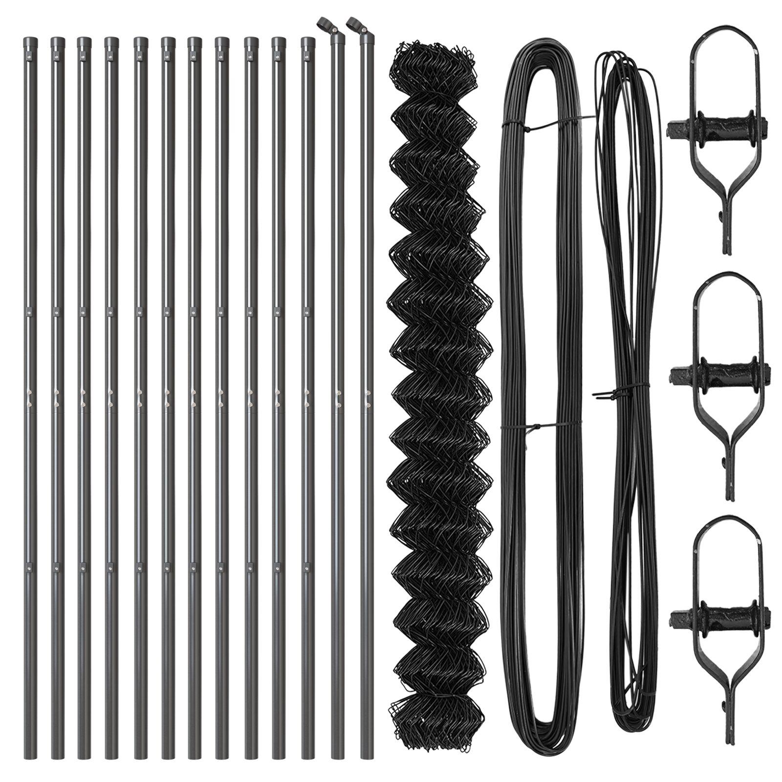 Kædetrådshegn Sæt af 2 Grå Stål 25 x 1,5 m Holdbar