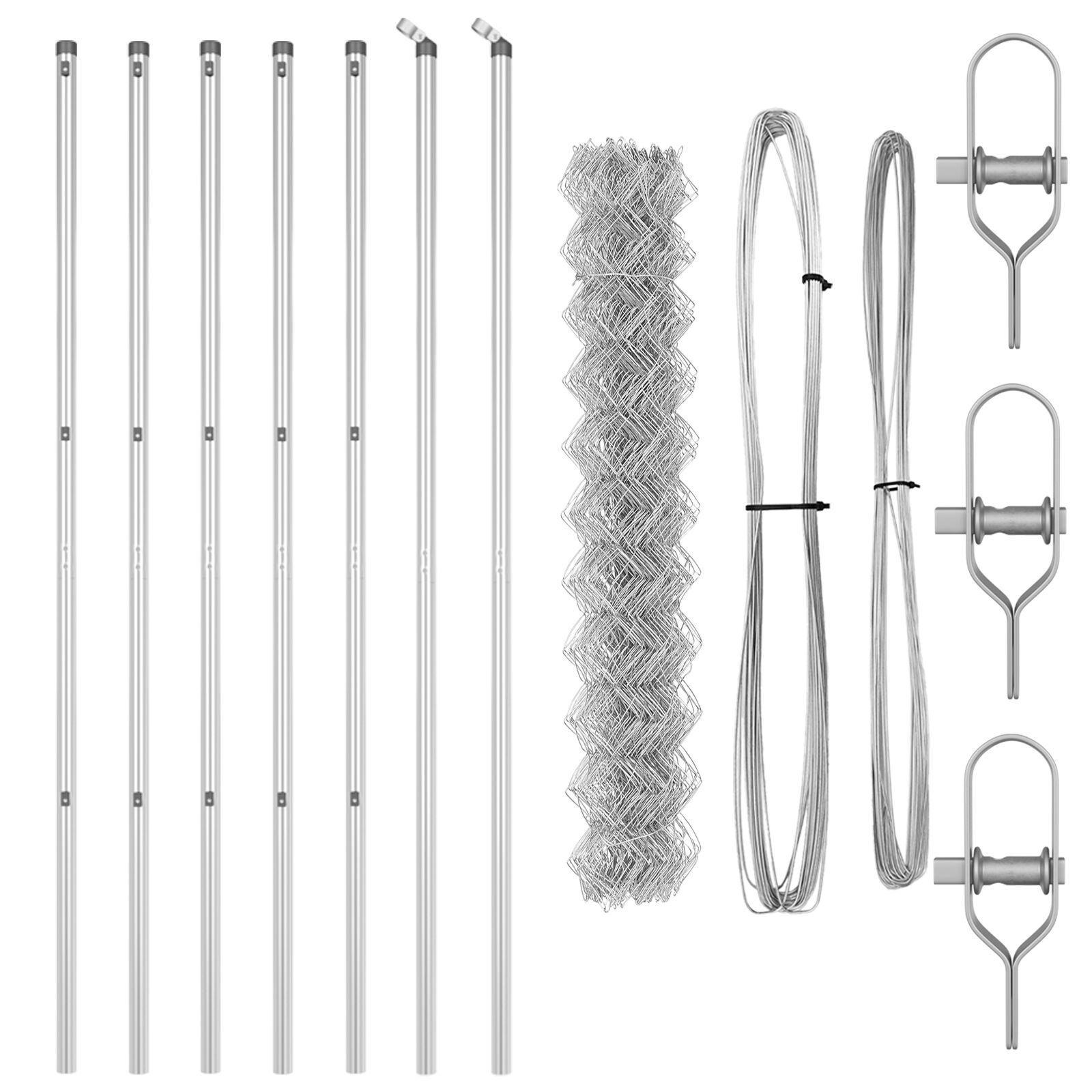 Kædehegn med 7 stolper 1.5x10 m Galvaniseret stål
